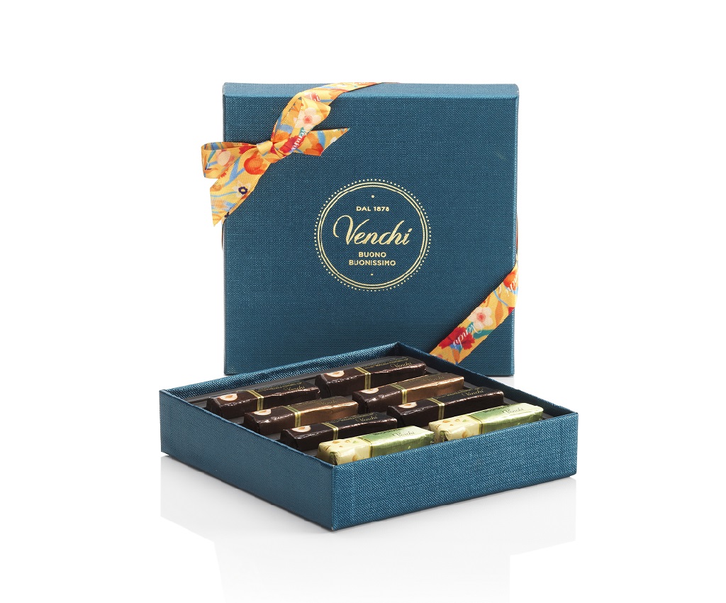 【巴洛克系列】散裝原粒榛子巧克力藍色禮盒 (8粒裝) 130g